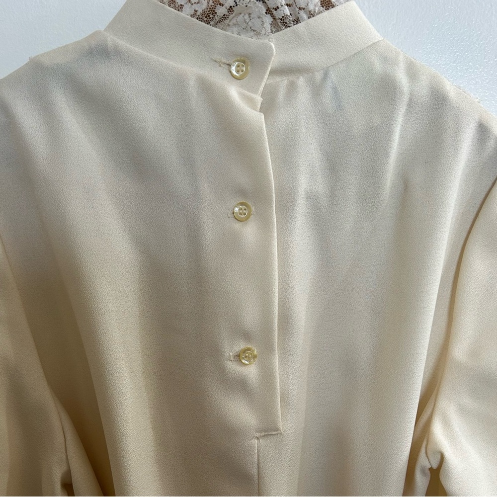 Vintage Ivory Lace Prairie Dress Precious Cargo by Marian Sue Romantic 70s Midi - Picture 5 of 6